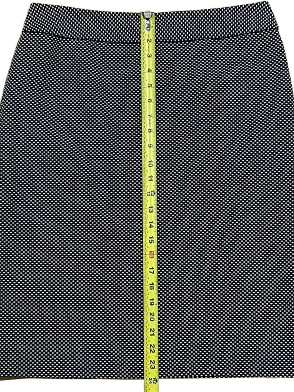 Navy White Polka Dot Pencil Skirt Size 10 Jones New York